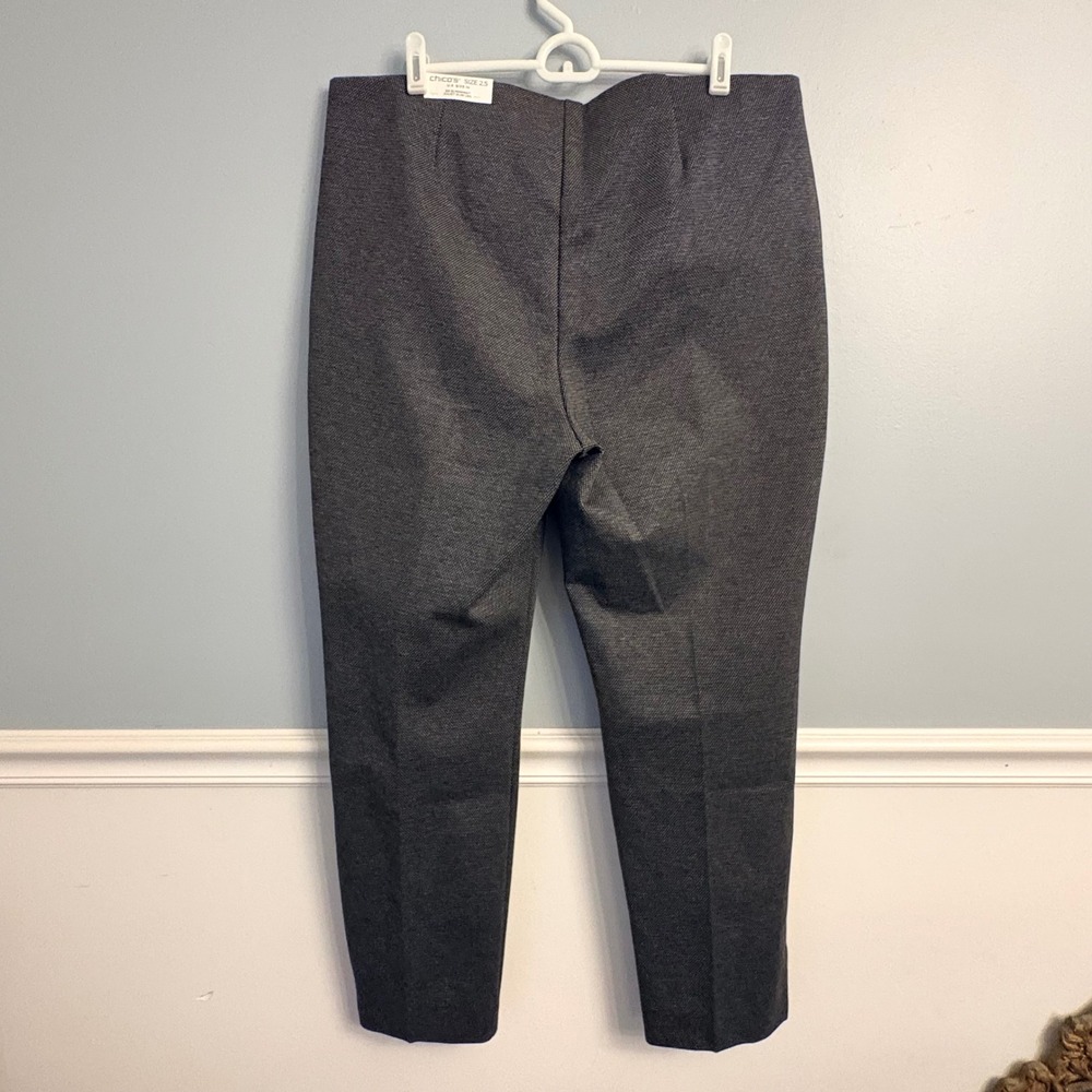 Chicos So Slimming 360 Juliet Ankle Pants Black White Trouser Size 2.5 US 14 NWT - Picture 2 of 16